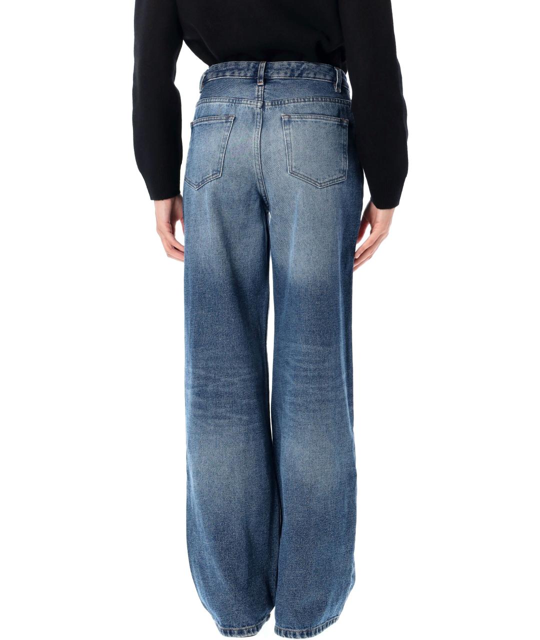 A.P.C. Синие хлопковые прямые джинсы, фото 2