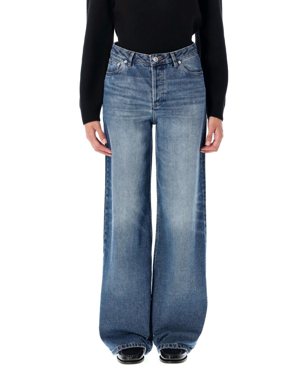 A.P.C. Синие хлопковые прямые джинсы, фото 1