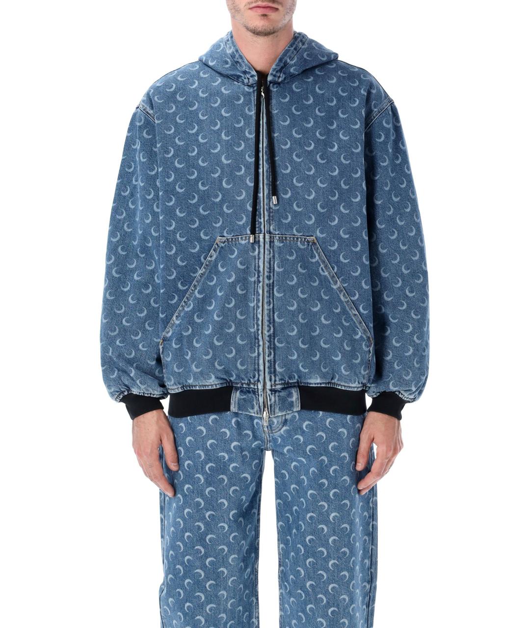 MARINE SERRE Синяя хлопковая куртка, фото 2