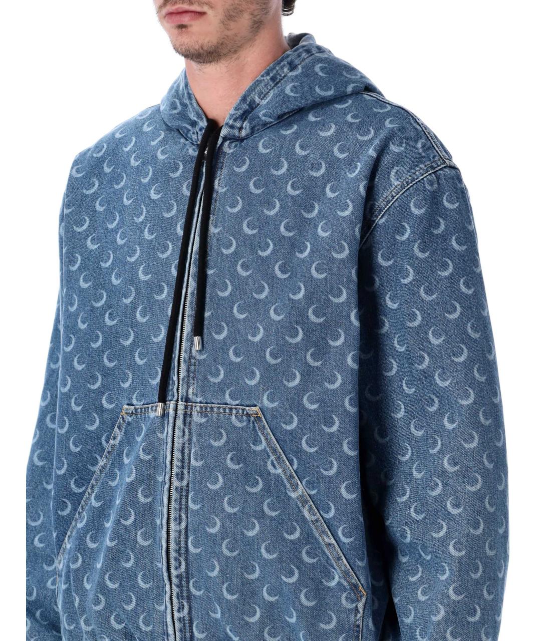 MARINE SERRE Синяя хлопковая куртка, фото 4