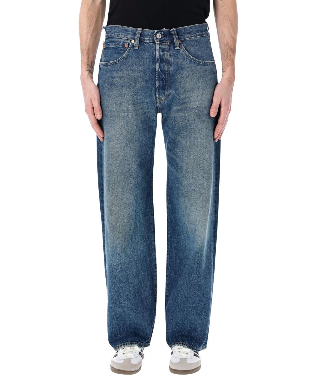LEVI'S Синие хлопковые прямые джинсы, фото 1