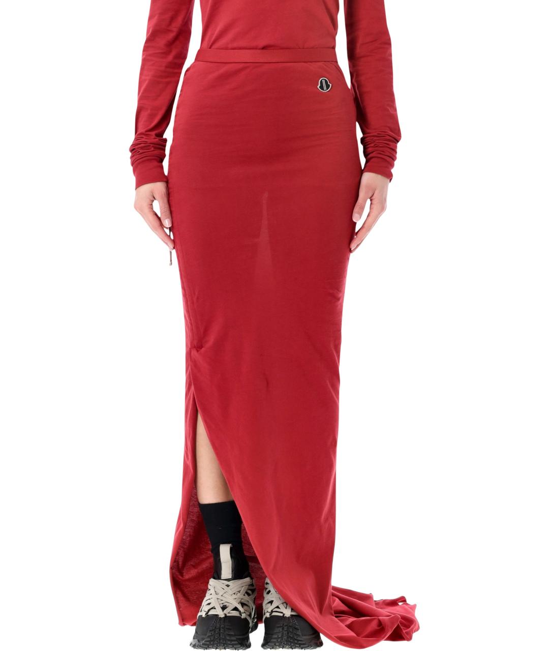 MONCLER Красная юбка миди, фото 1