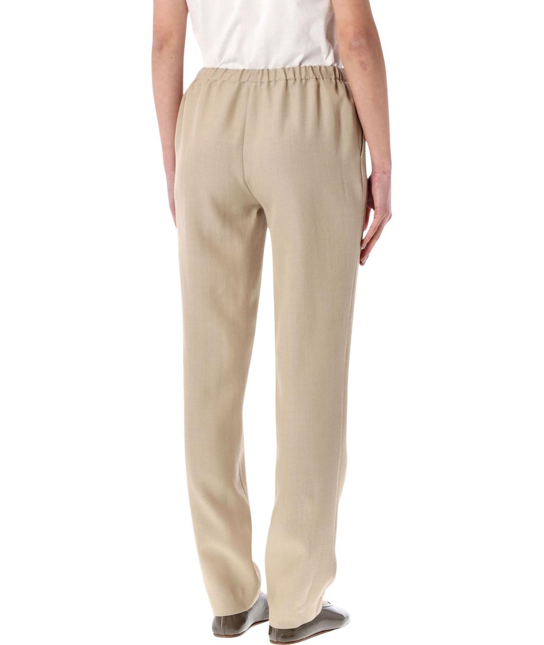 LOULOU STUDIO Бежевые прямые брюки, фото 2