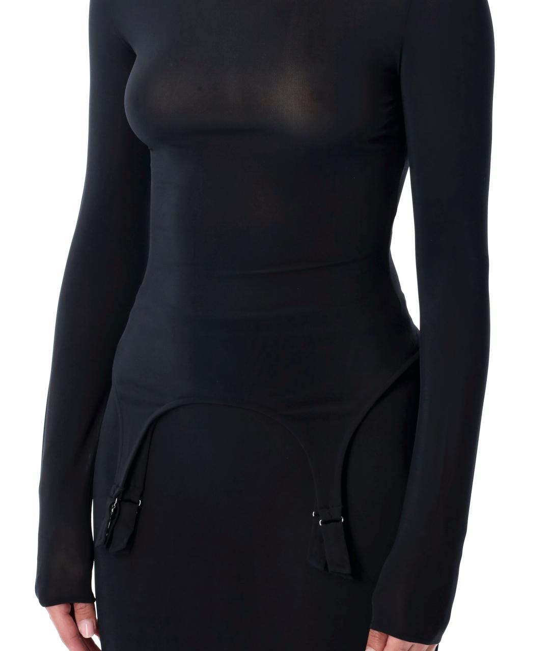 JEAN PAUL GAULTIER Темно-синяя вискозная водолазка, фото 4