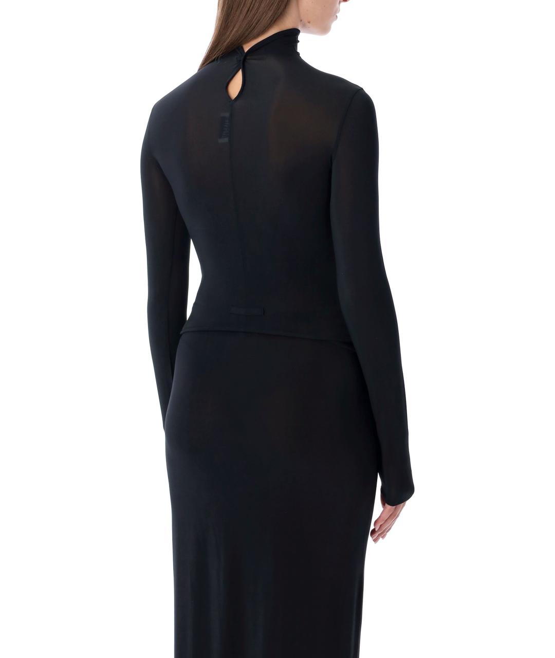 JEAN PAUL GAULTIER Темно-синяя вискозная водолазка, фото 3