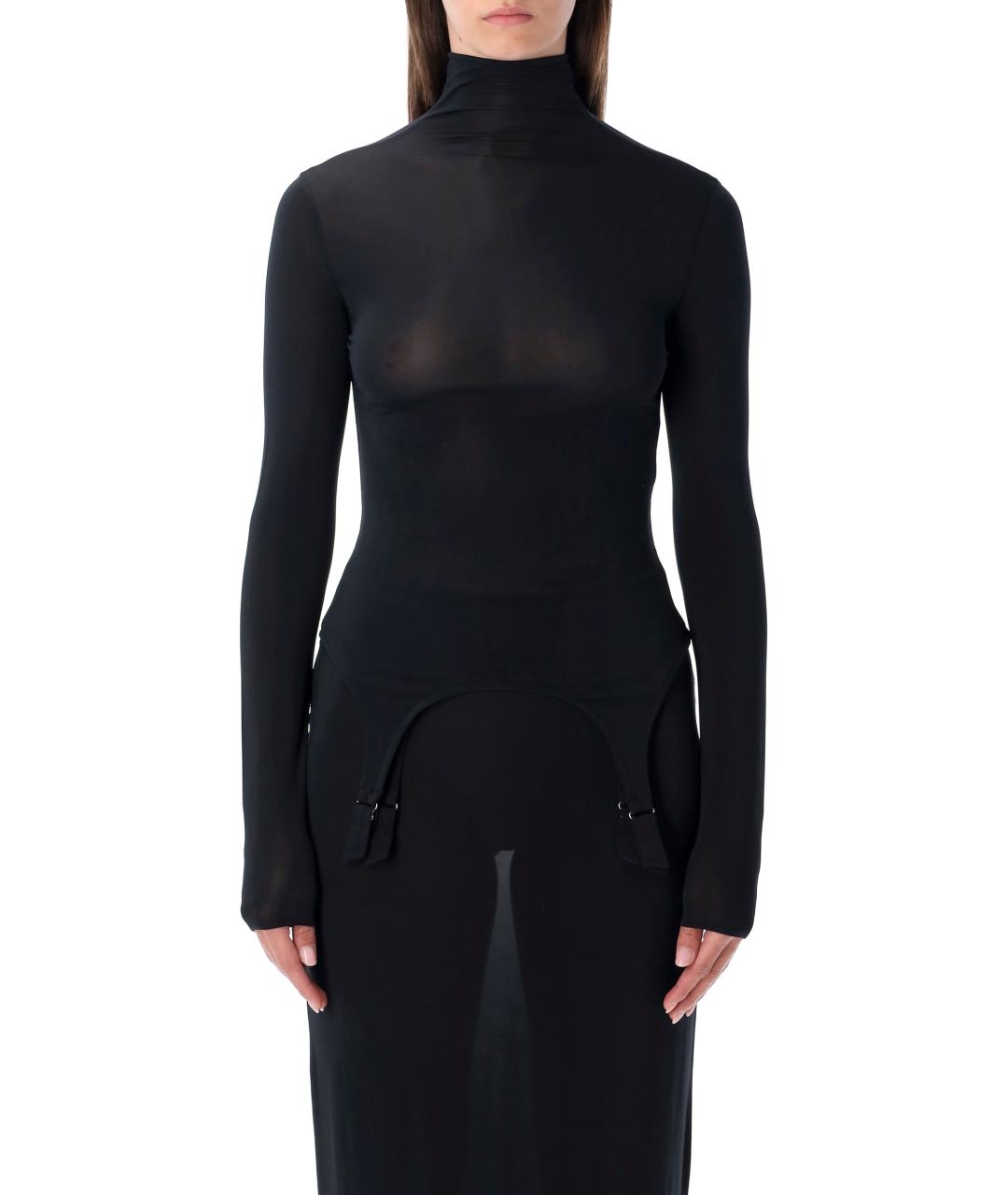 JEAN PAUL GAULTIER Темно-синяя вискозная водолазка, фото 2