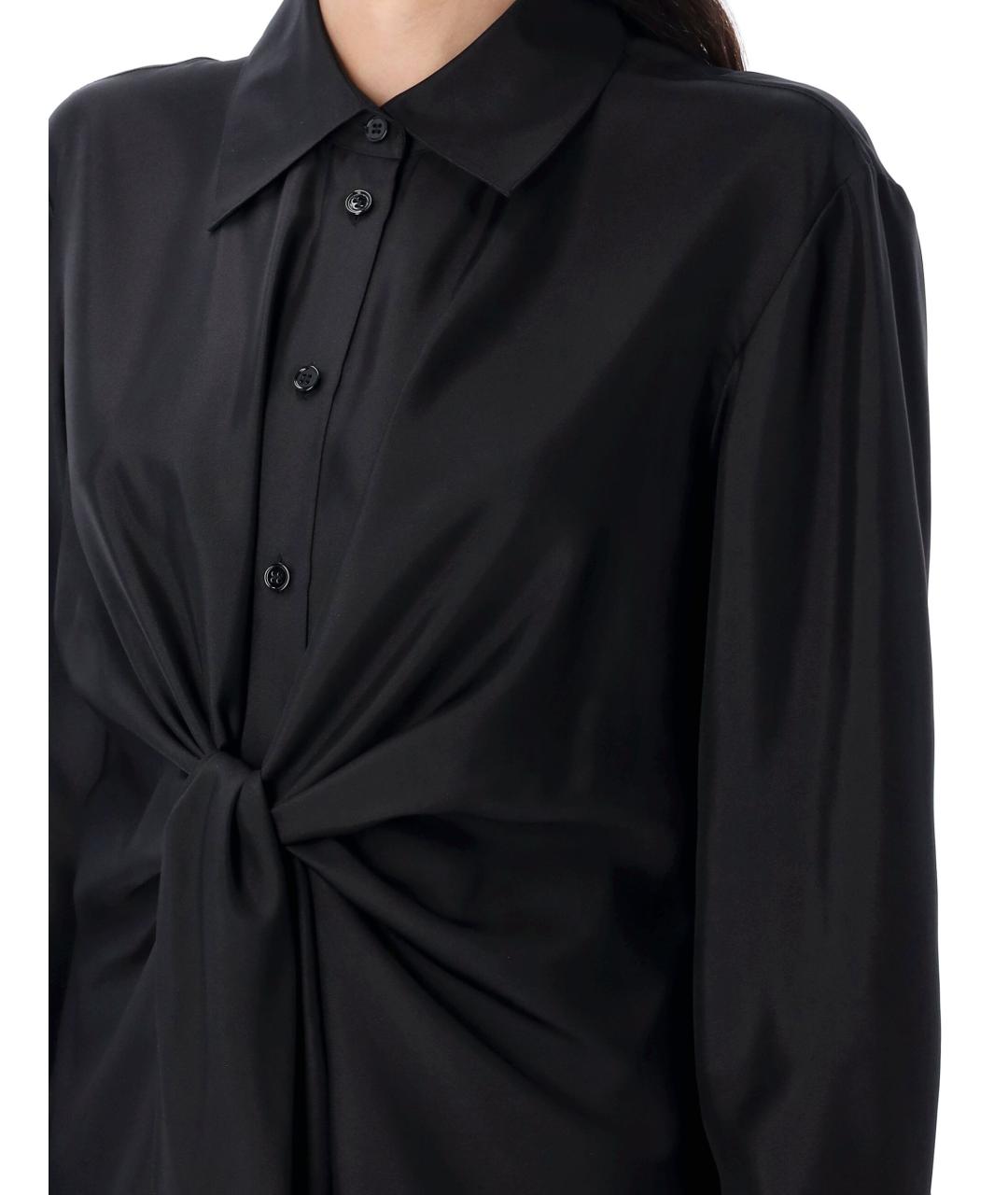 ROHE Черная шелковая рубашка, фото 4