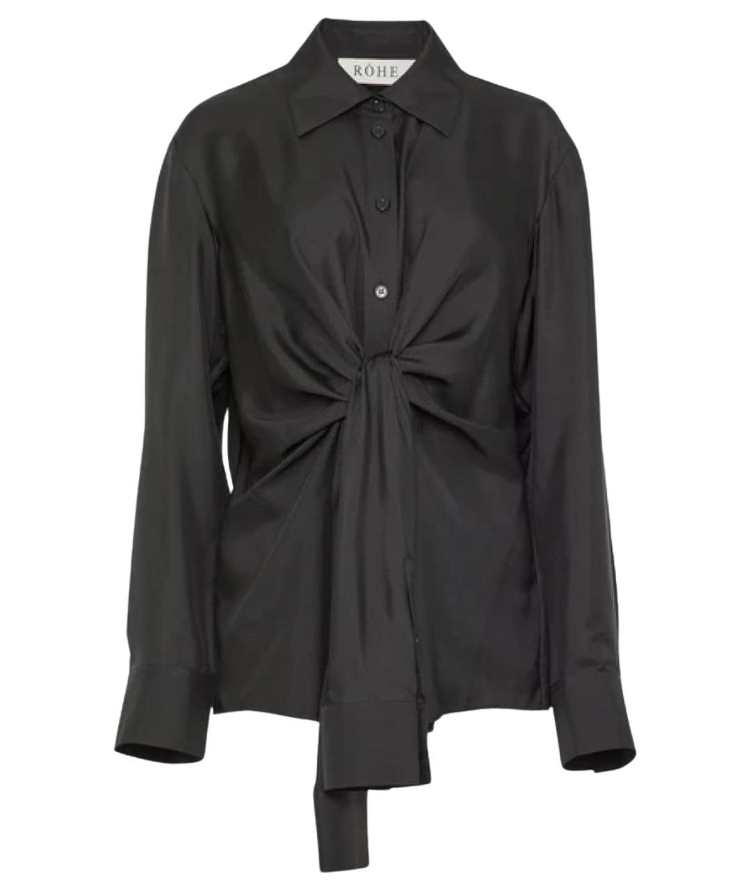 ROHE Черная шелковая рубашка, фото 1
