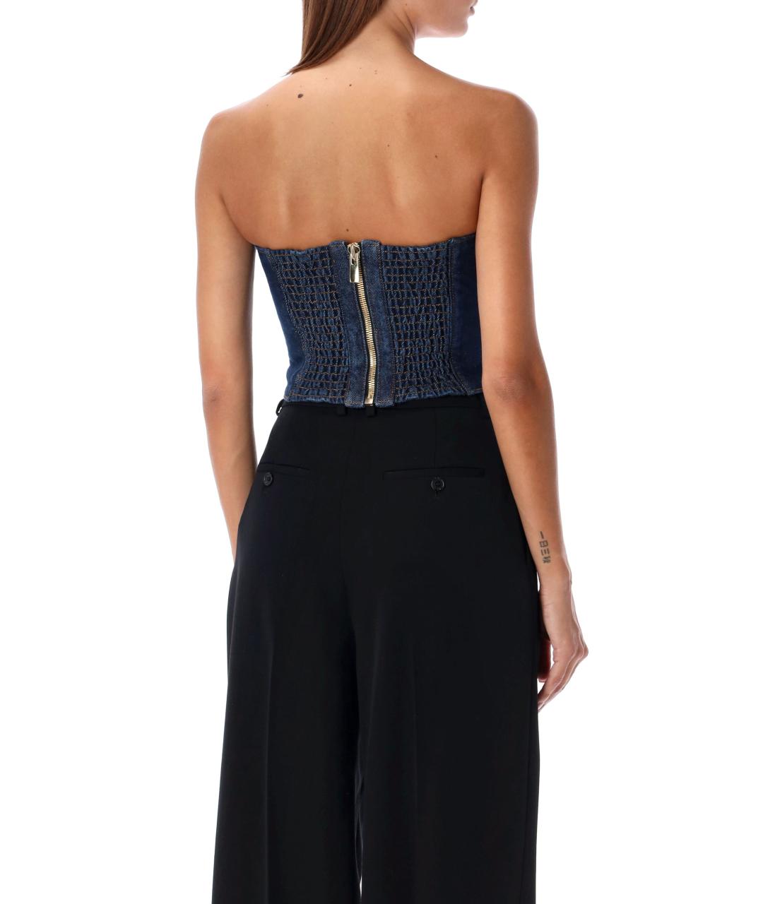 MAGDA BUTRYM Синяя хлопковая майка, фото 3