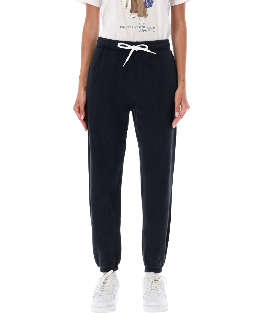 POLO RALPH LAUREN Черные хлопковые спортивные брюки и шорты, фото 2