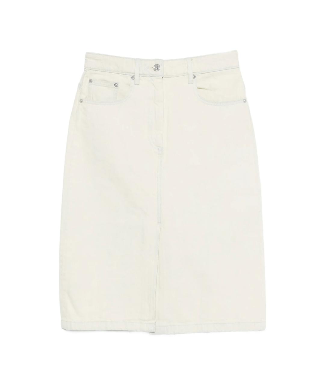 A.P.C. Белая хлопковая юбка миди, фото 1