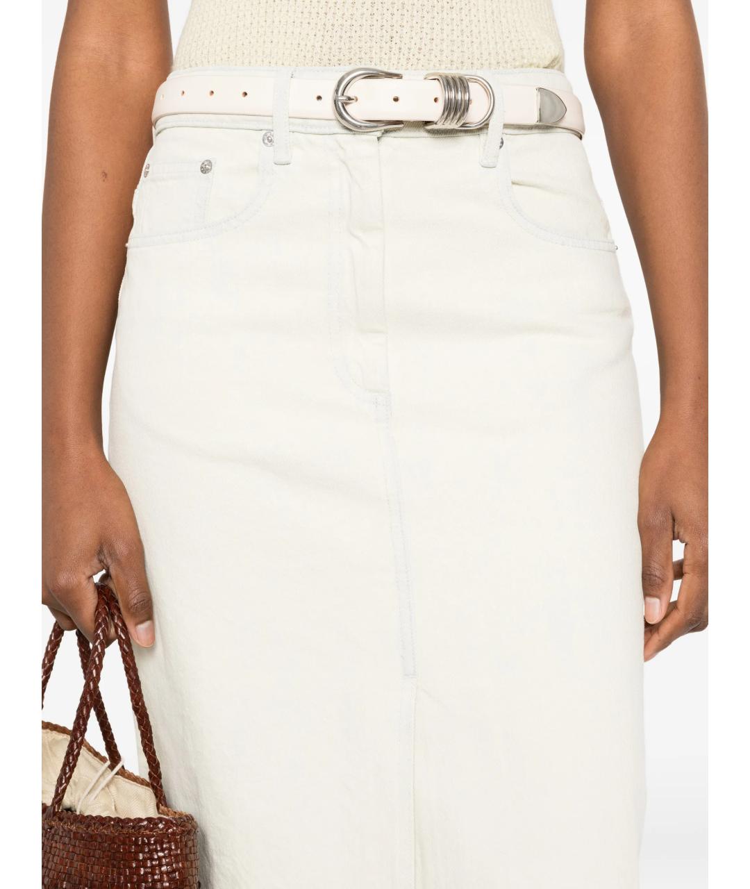 A.P.C. Белая хлопковая юбка миди, фото 5