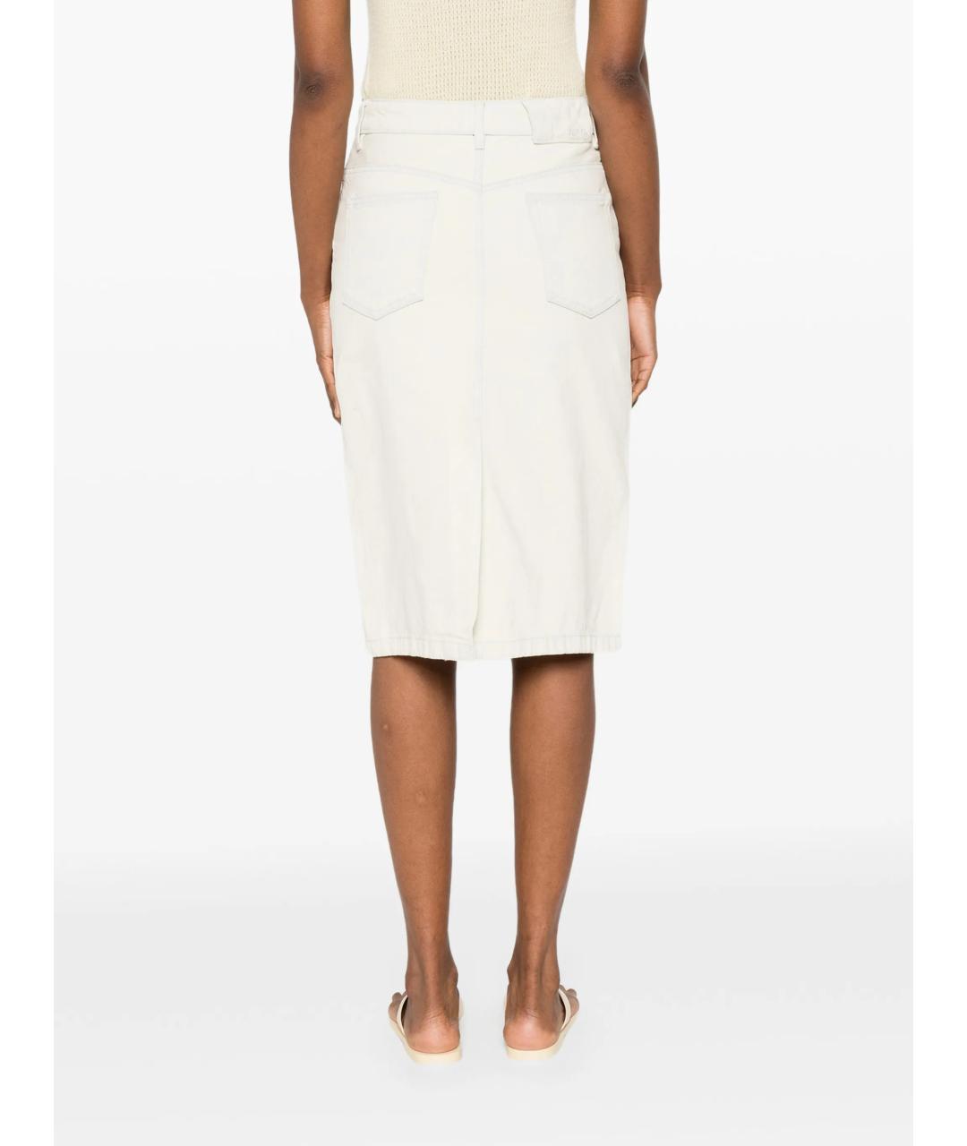 A.P.C. Белая хлопковая юбка миди, фото 4