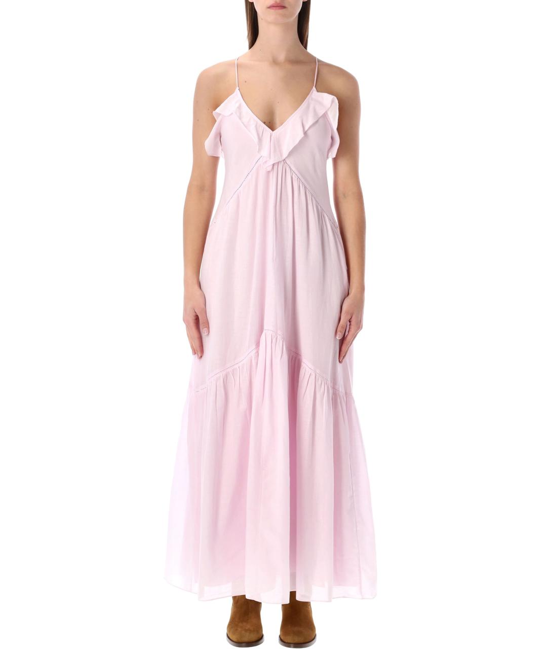 ISABEL MARANT ETOILE Розовое хлопковое повседневное платье, фото 1