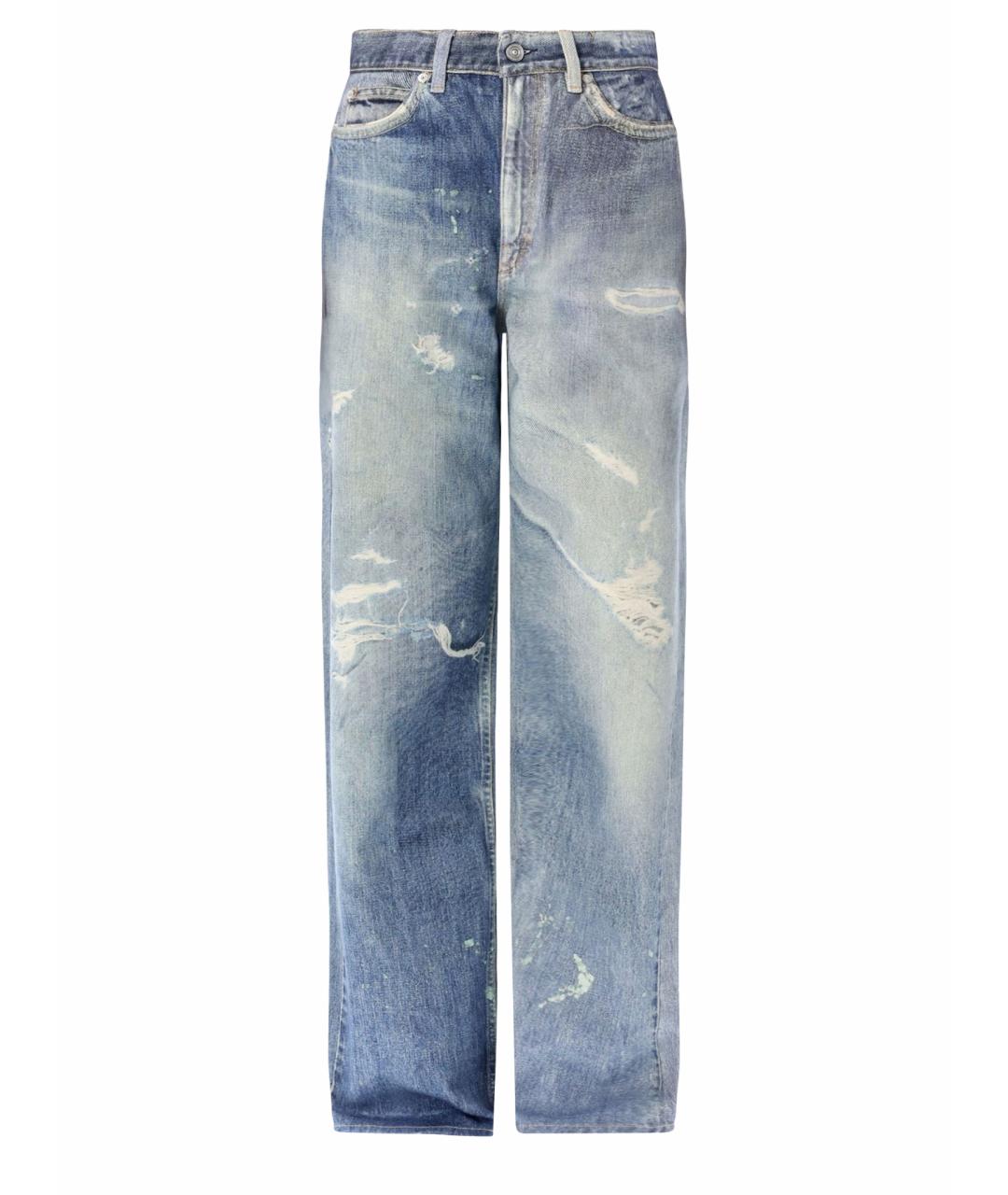 OUR LEGACY Синие хлопковые прямые джинсы, фото 1