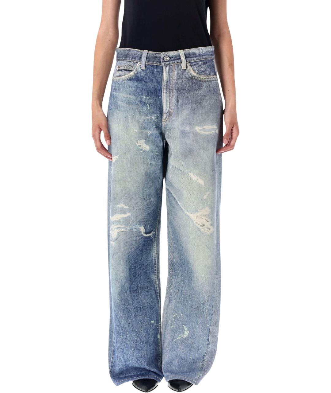 OUR LEGACY Синие хлопковые прямые джинсы, фото 4