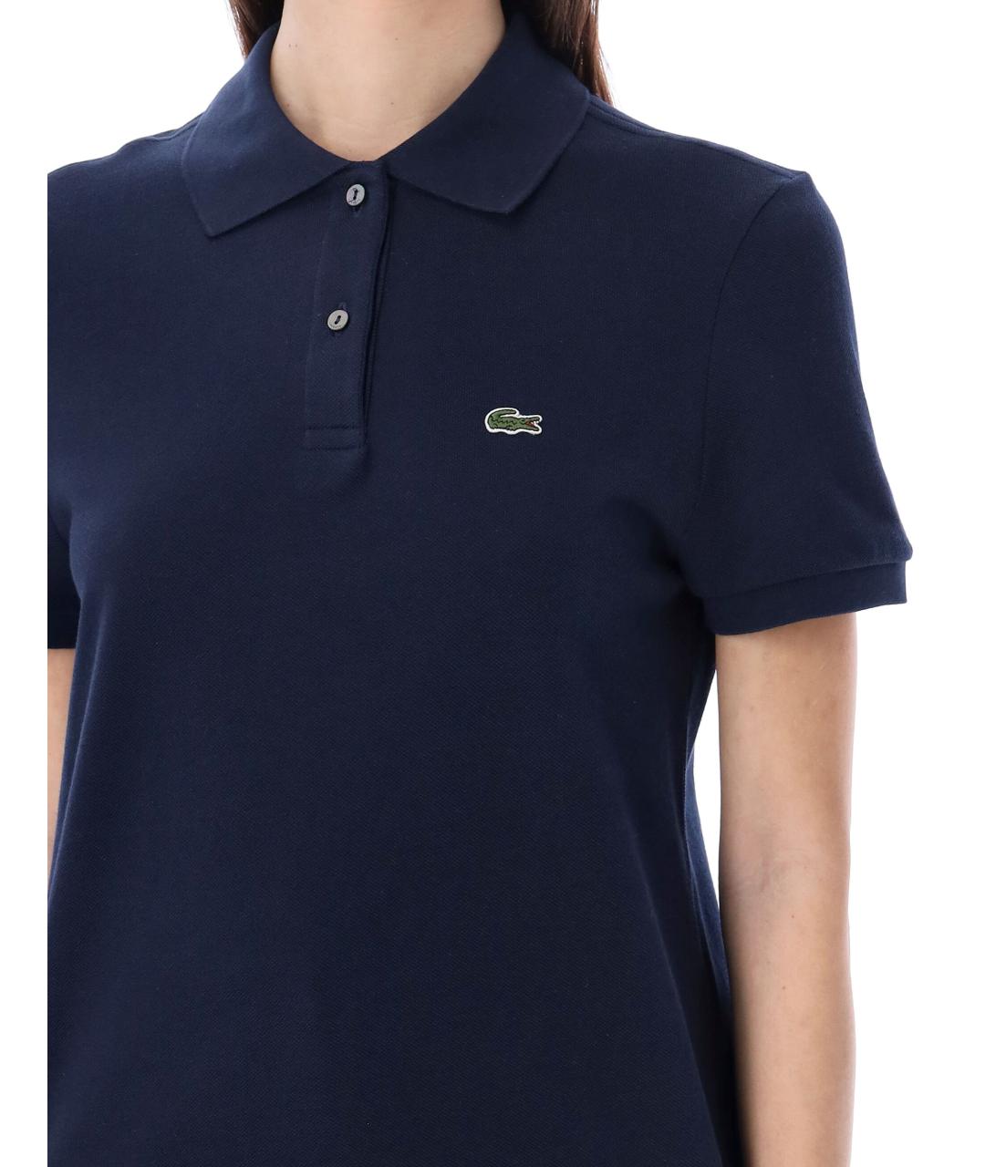LACOSTE Синяя хлопковая футболка, фото 4