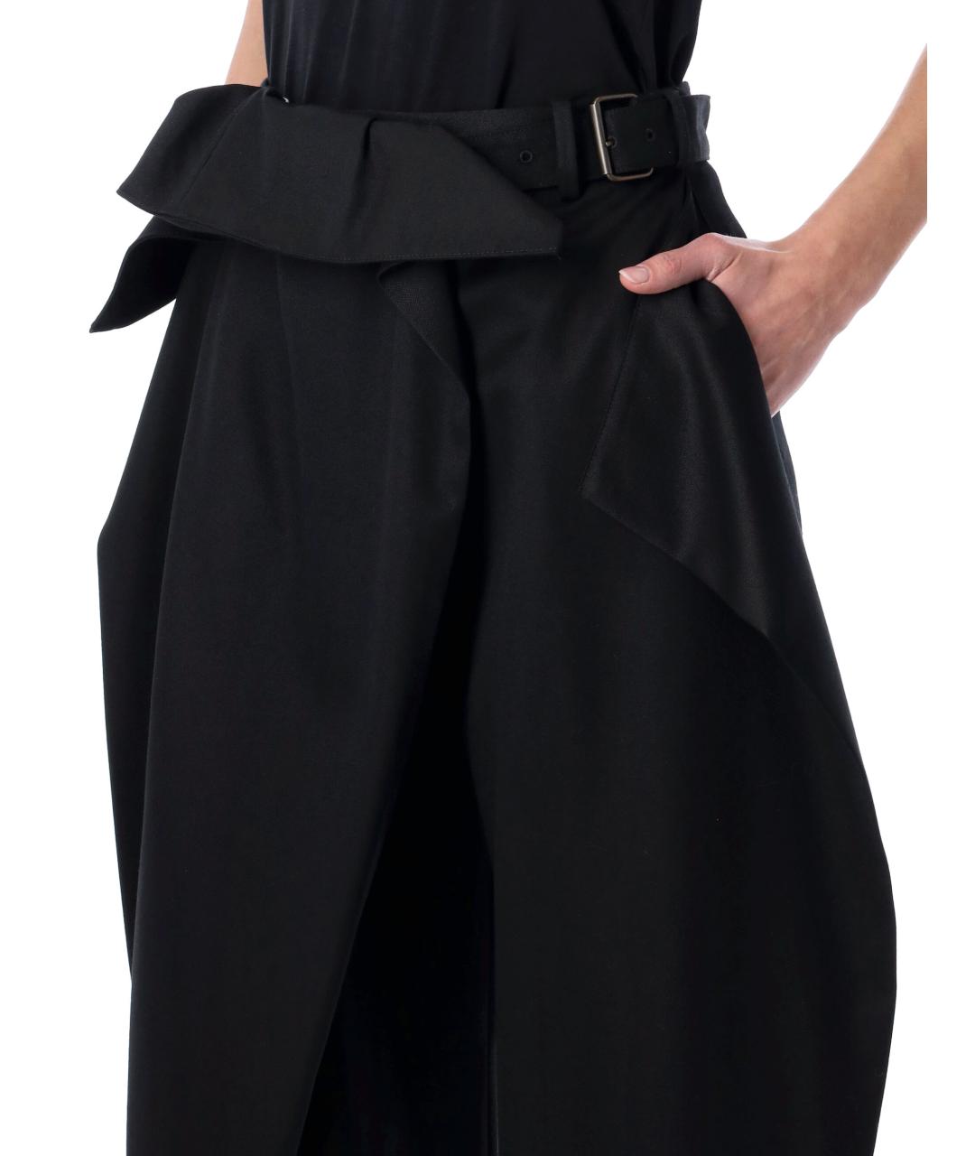 J.W.ANDERSON Черные шерстяные прямые брюки, фото 3