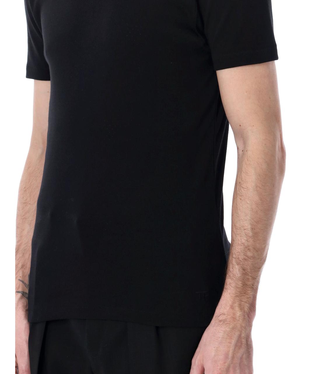 TOM FORD Черная хлопковая футболка, фото 3