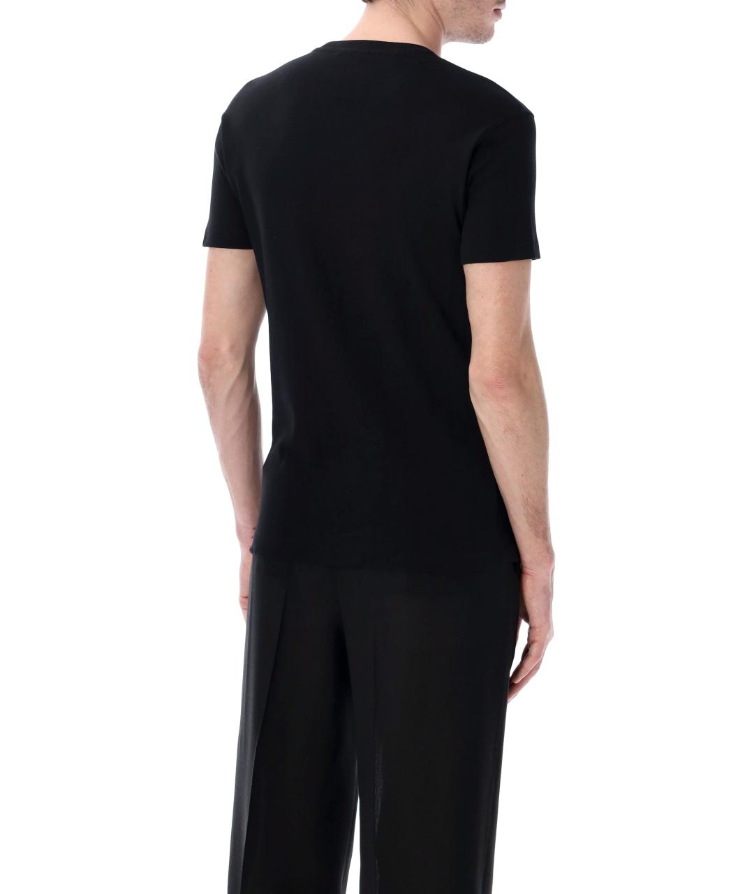 TOM FORD Черная хлопковая футболка, фото 2