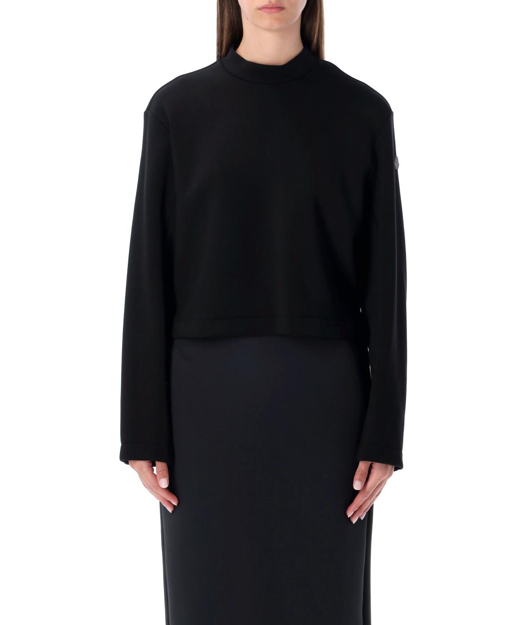 MONCLER Черный вискозный джемпер / свитер, фото 1