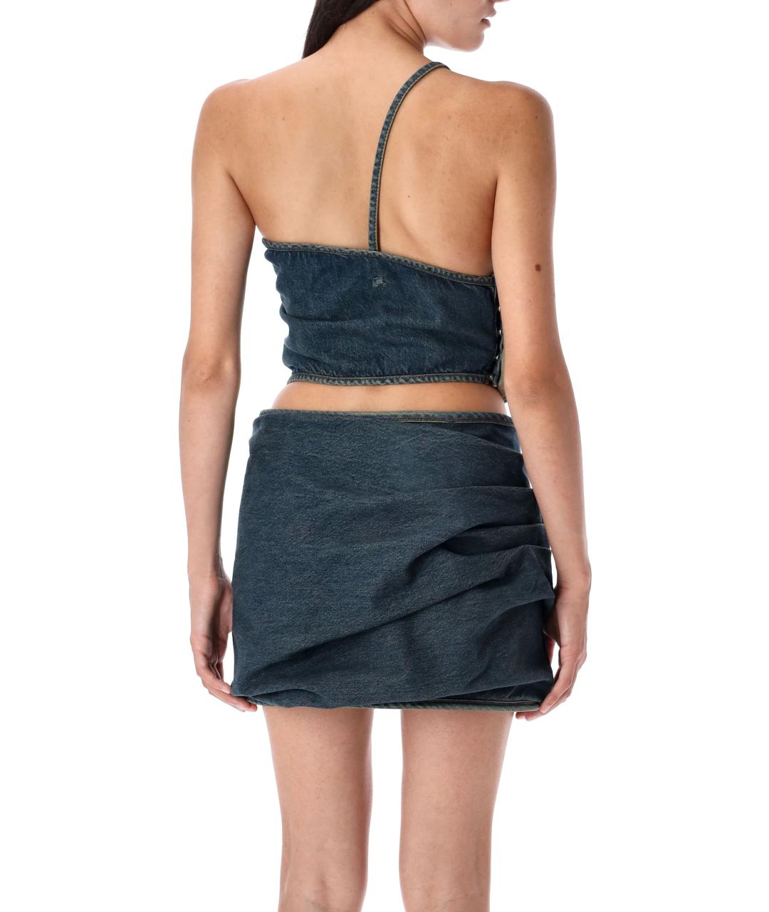 MAGDA BUTRYM Синяя хлопковая майка, фото 2