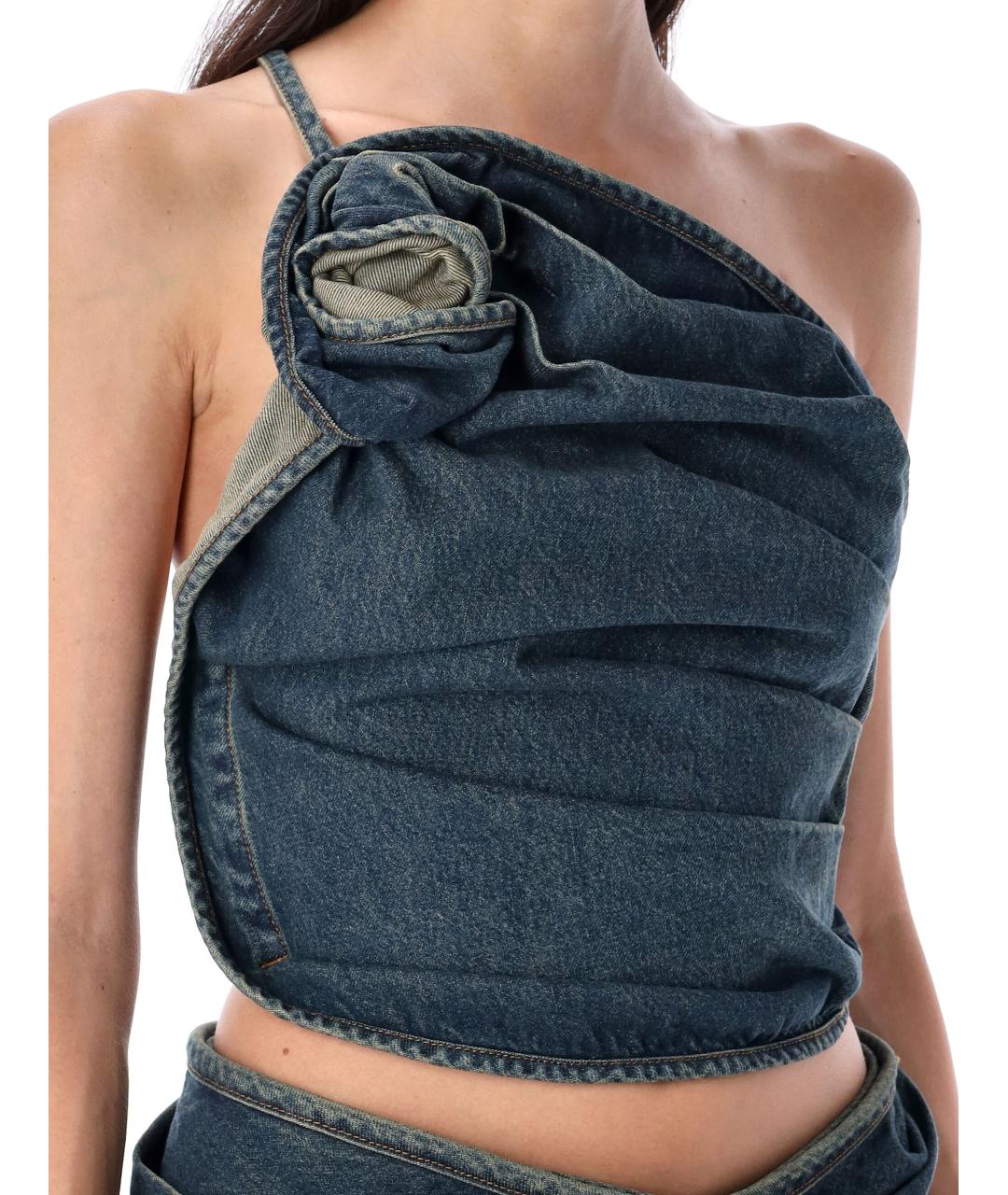 MAGDA BUTRYM Синяя хлопковая майка, фото 3