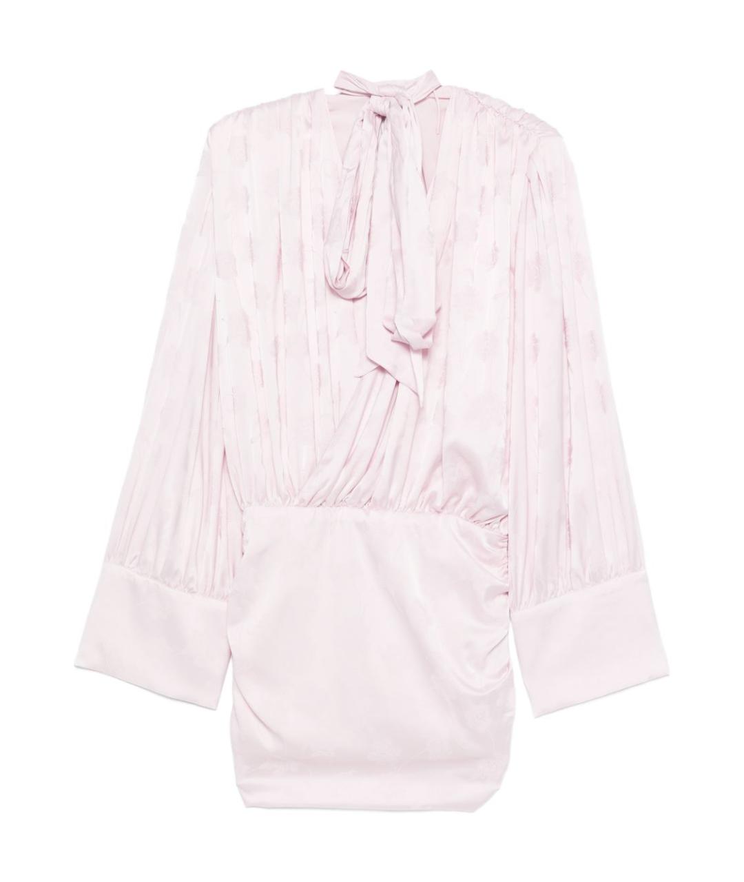 ROTATE Розовое полиэстеровое коктейльное платье, фото 1