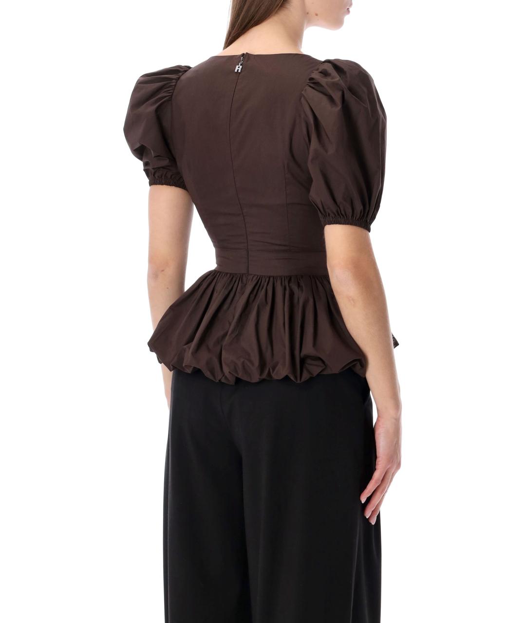 ROTATE Коричневая хлопковая блузы, фото 3