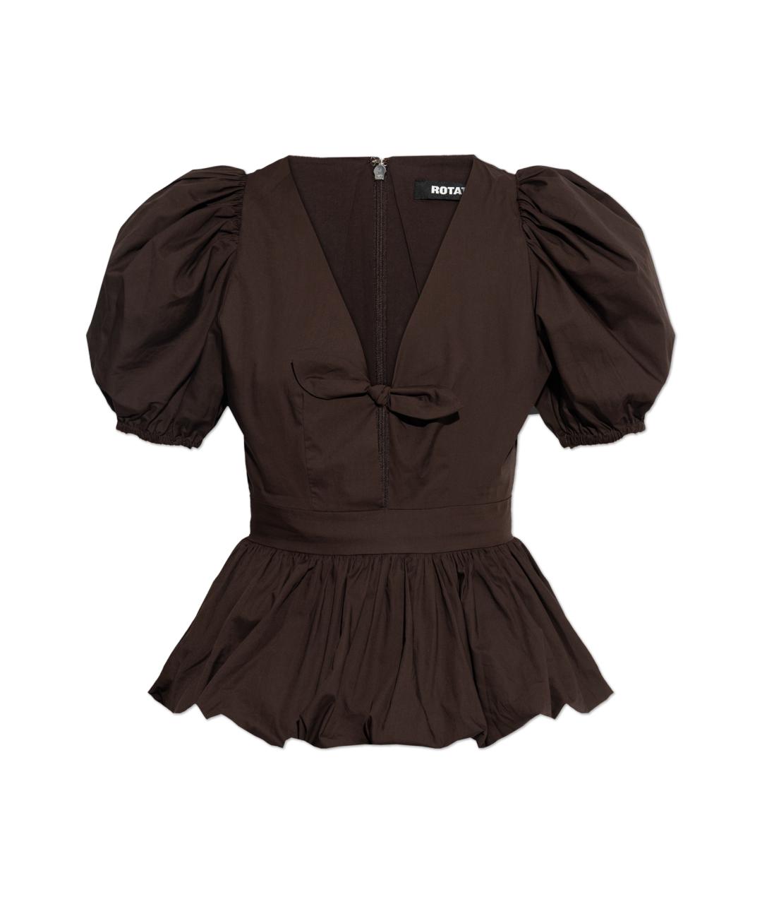 ROTATE Коричневая хлопковая блузы, фото 1