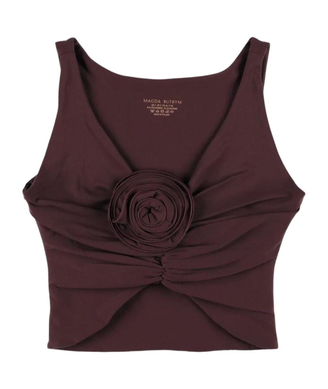 MAGDA BUTRYM Бордовая полиамидовая майка, фото 1