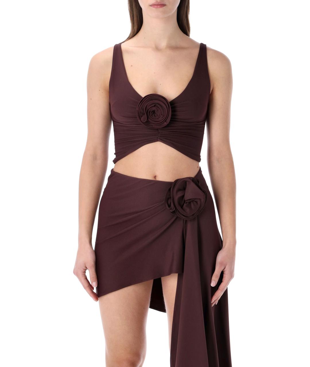 MAGDA BUTRYM Бордовая полиамидовая майка, фото 3