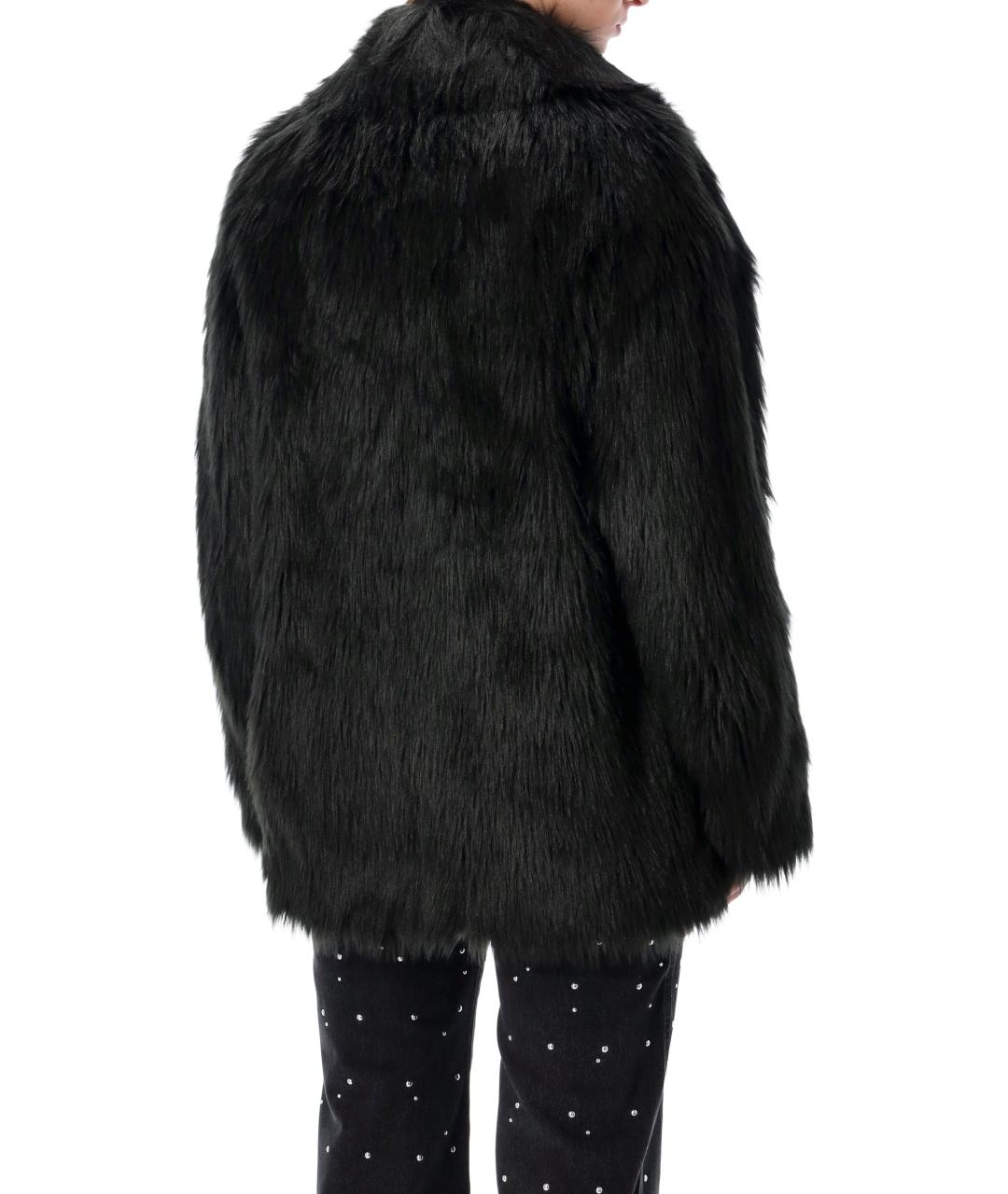 STAND STUDIO Черная полиэстеровая шуба, фото 3