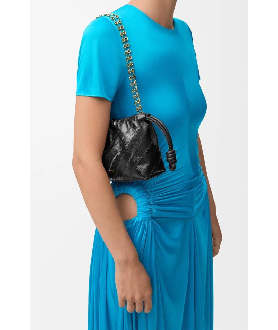 LOEWE Черная кожаная сумка через плечо, фото 4