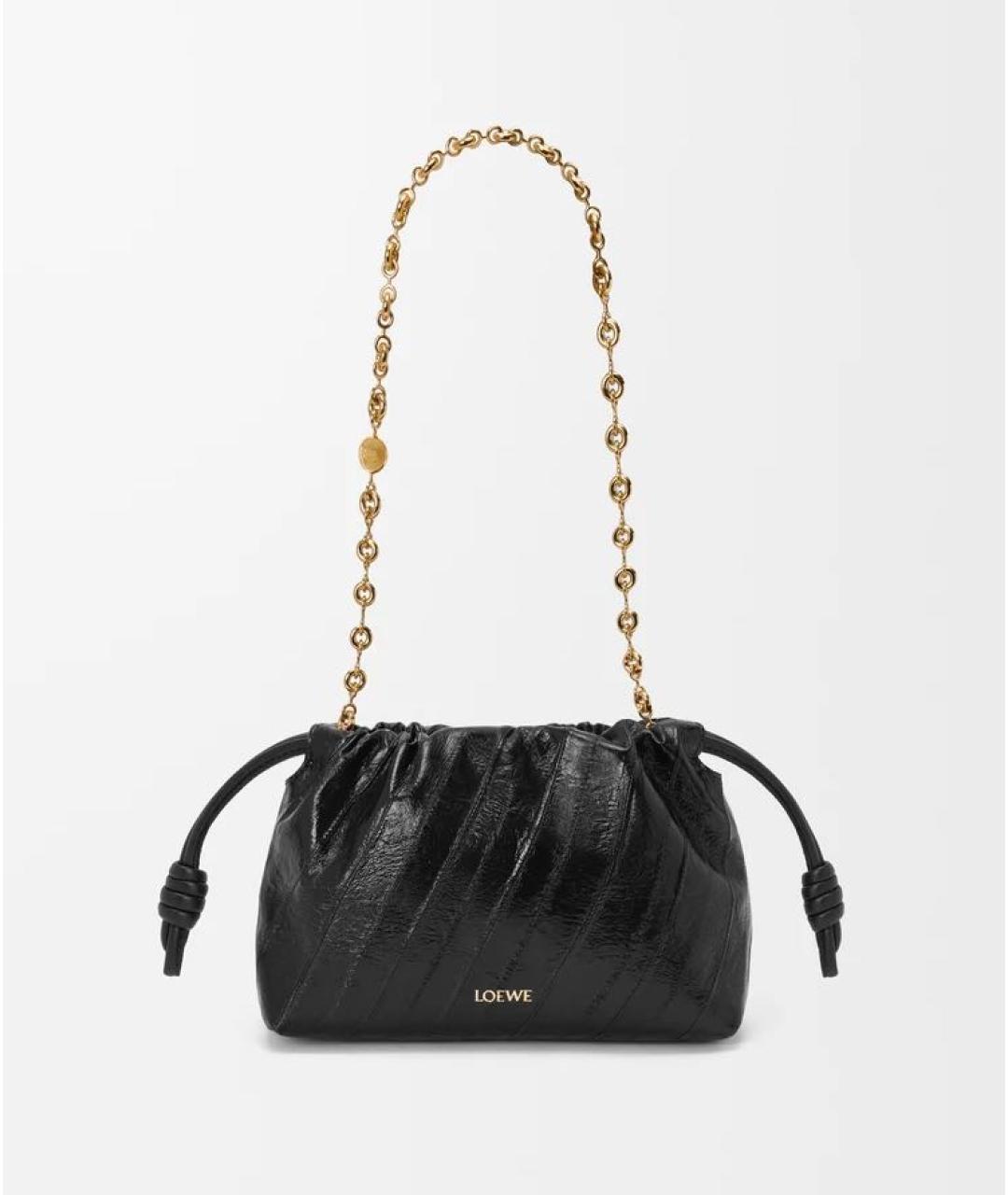 LOEWE Черная кожаная сумка через плечо, фото 5