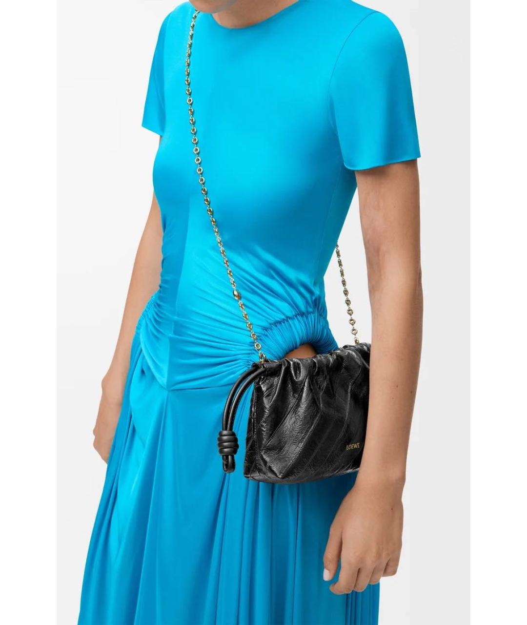 LOEWE Черная кожаная сумка через плечо, фото 3