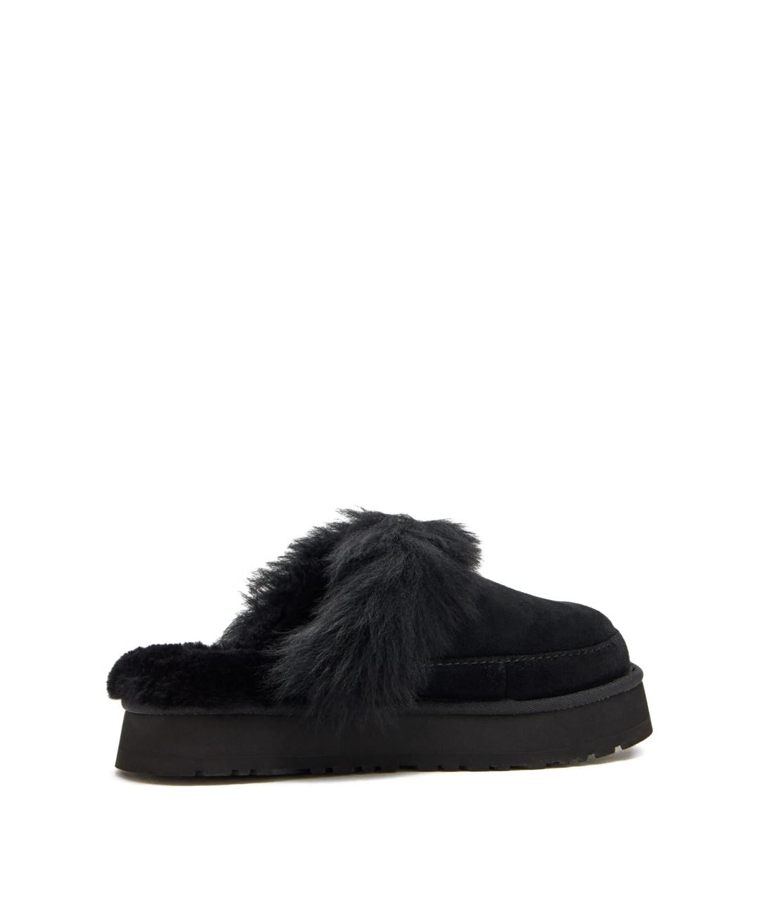 UGG AUSTRALIA Черные кожаные шлепанцы, фото 3