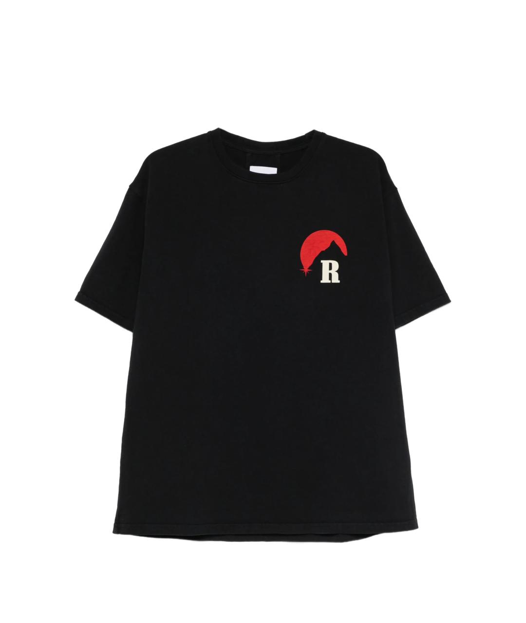 RHUDE Черная хлопковая футболка, фото 1