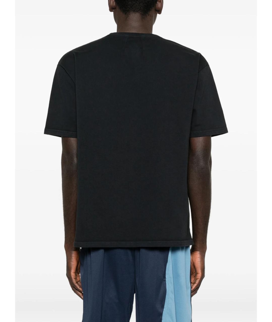 RHUDE Черная хлопковая футболка, фото 4