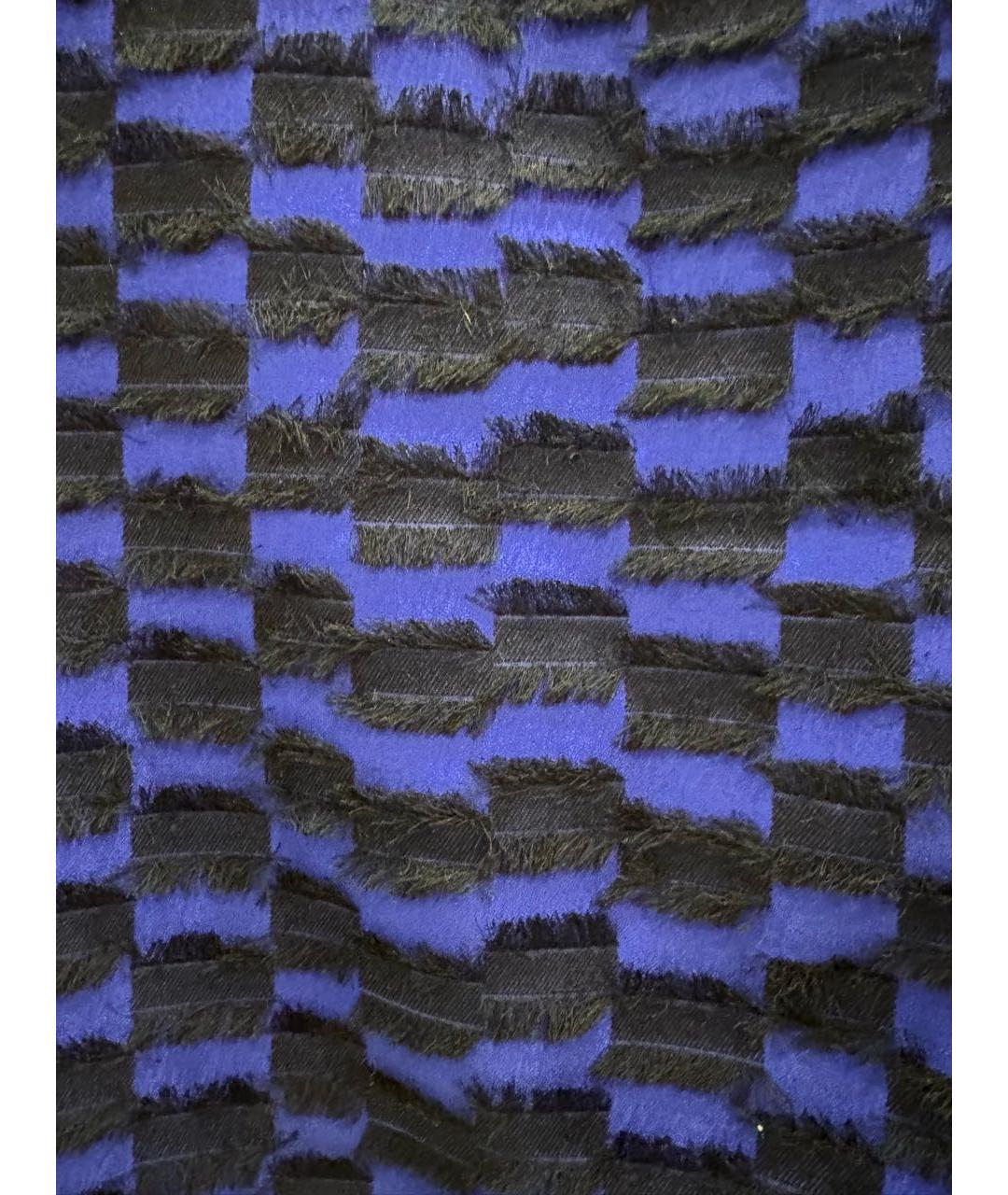 PROENZA SCHOULER Синяя шелковая юбка мини, фото 4