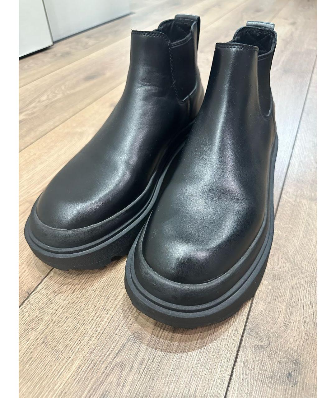 NAKED WOLF Черные кожаные высокие ботинки, фото 3