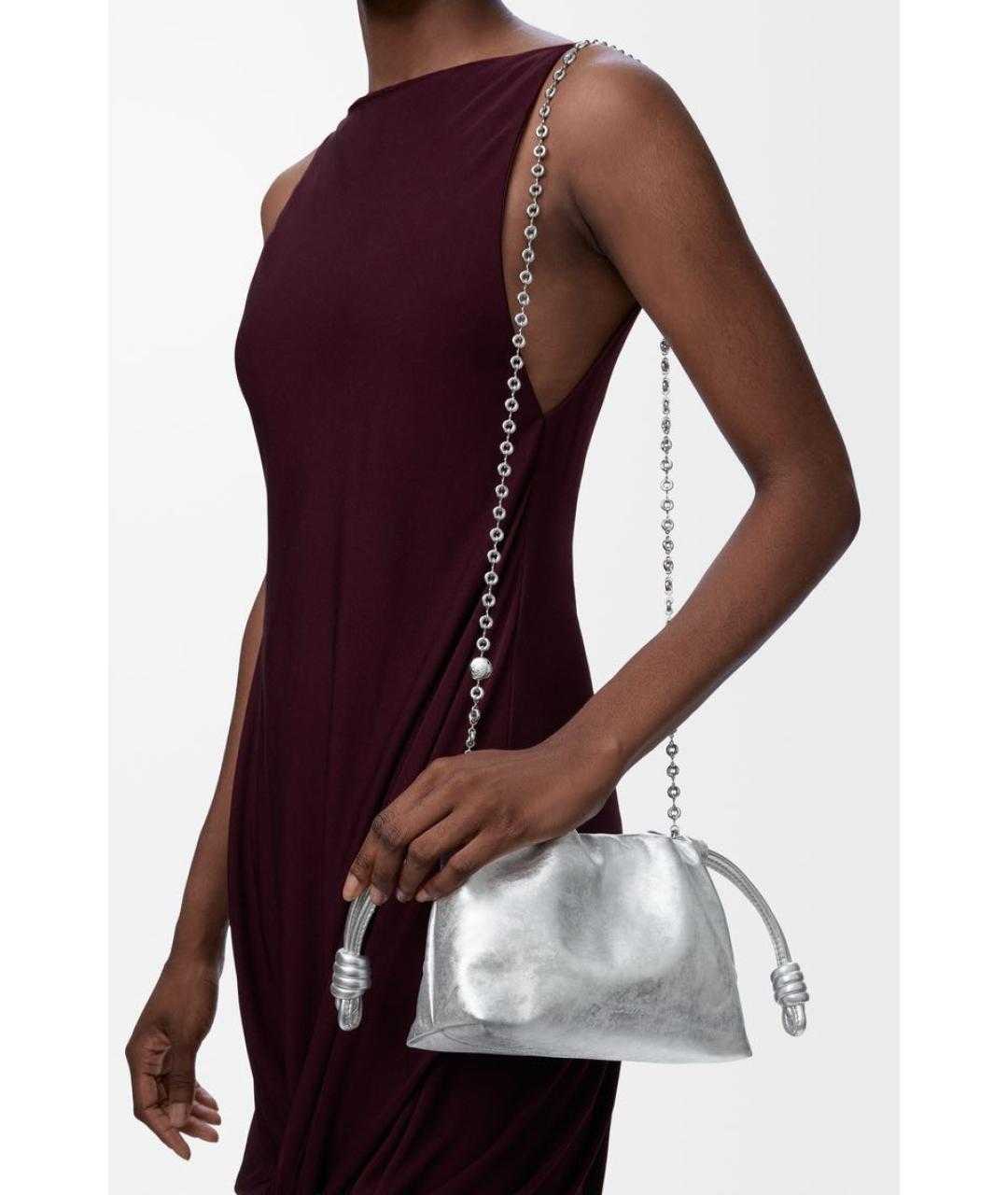 LOEWE Серебряная кожаная сумка через плечо, фото 2