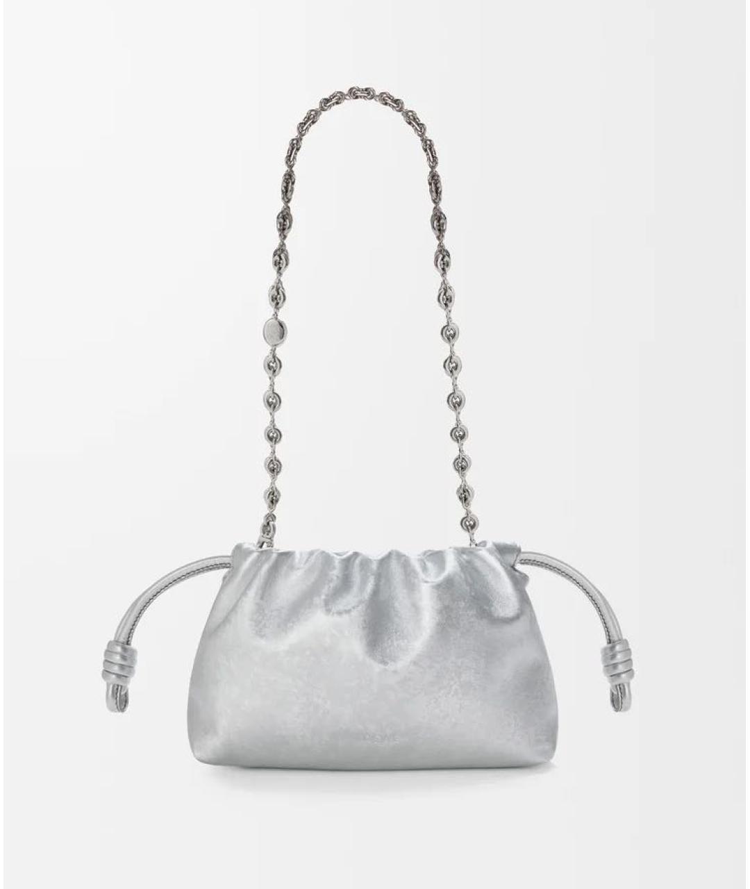 LOEWE Серебряная кожаная сумка через плечо, фото 5