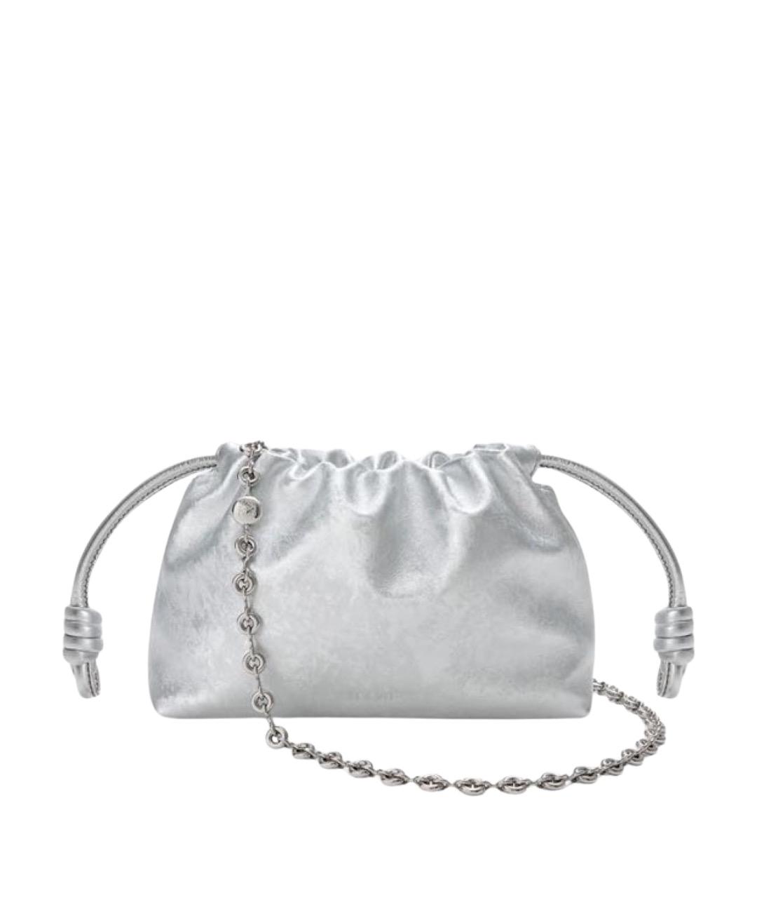 LOEWE Серебряная кожаная сумка через плечо, фото 1