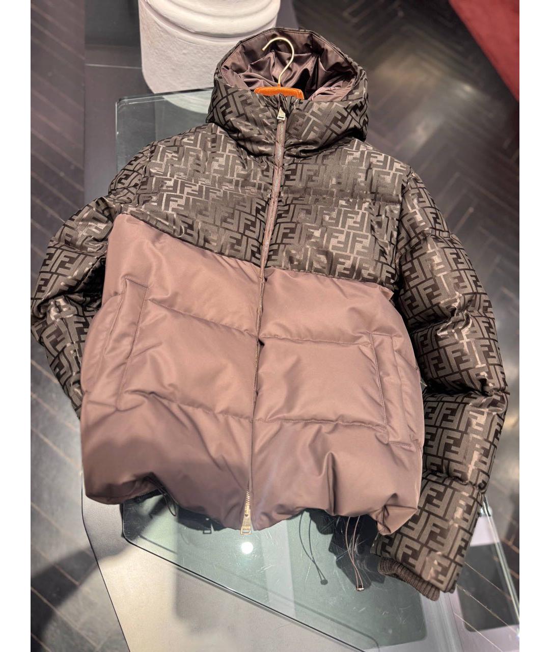 FENDI Бордовый пуховик, фото 7