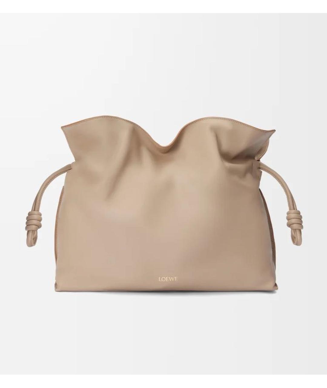 LOEWE Бежевая кожаная сумка через плечо, фото 6