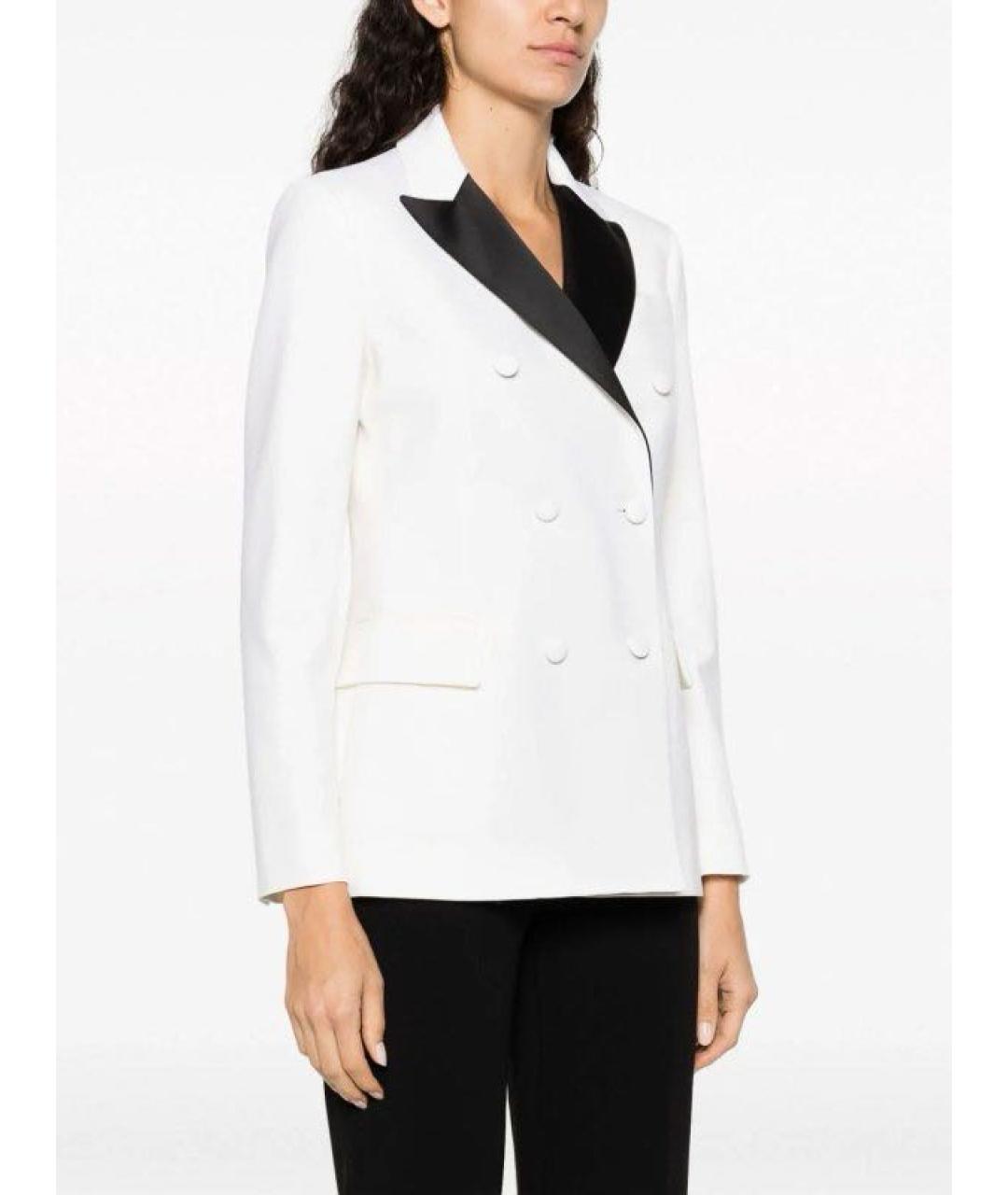 P.A.R.O.S.H. Белый шерстяной жакет/пиджак, фото 3