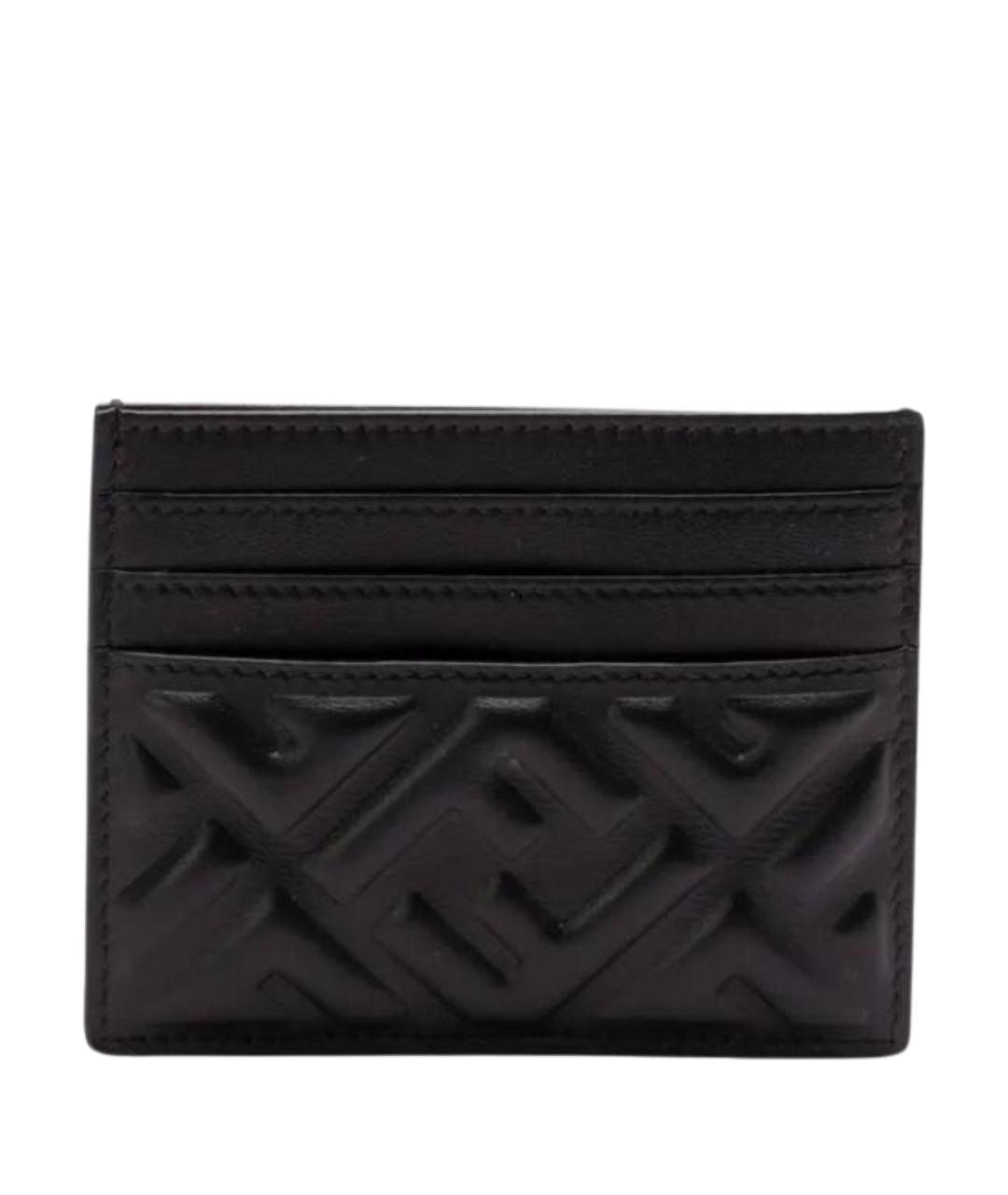 FENDI Черный кожаный кардхолдер, фото 1