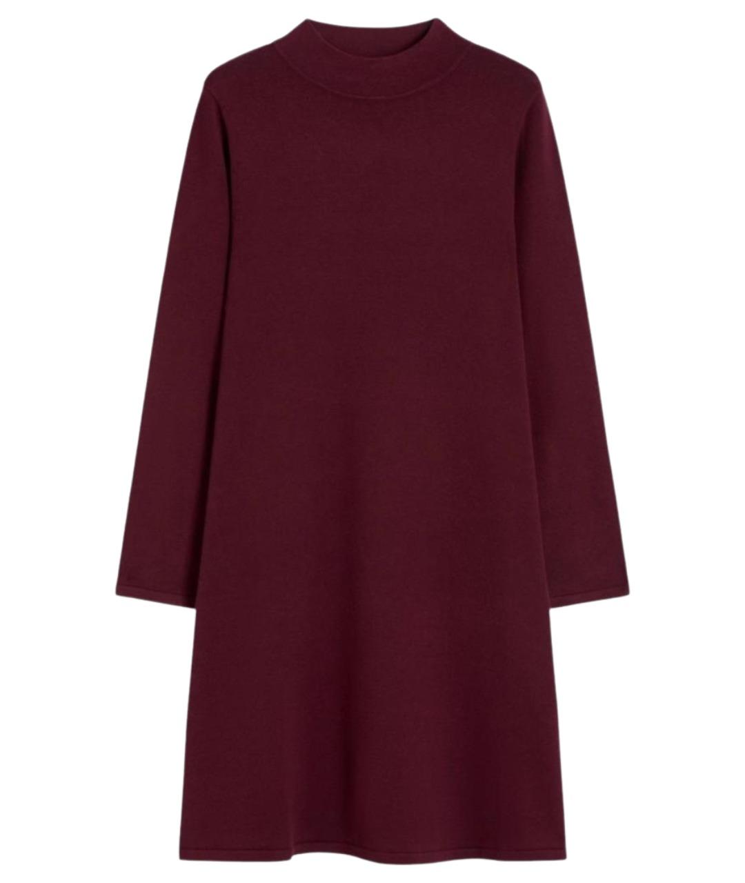 WEEKEND MAX MARA Бордовое вискозное повседневное платье, фото 1