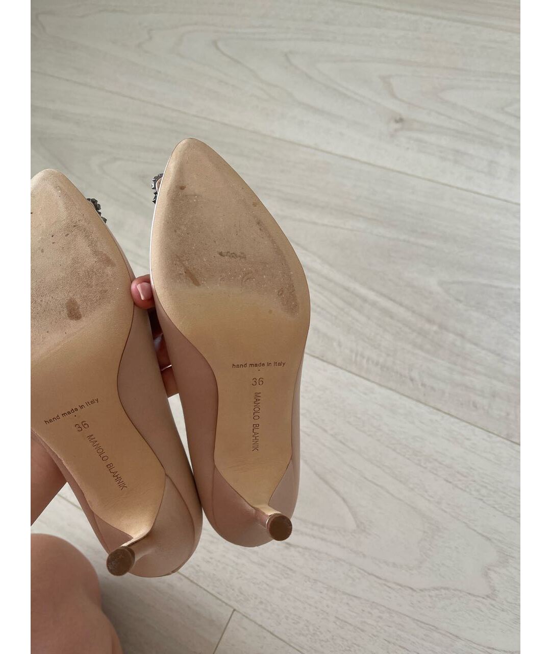 MANOLO BLAHNIK Бежевые туфли, фото 7